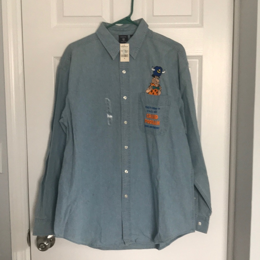 NWT Fred Flintstone Button Down